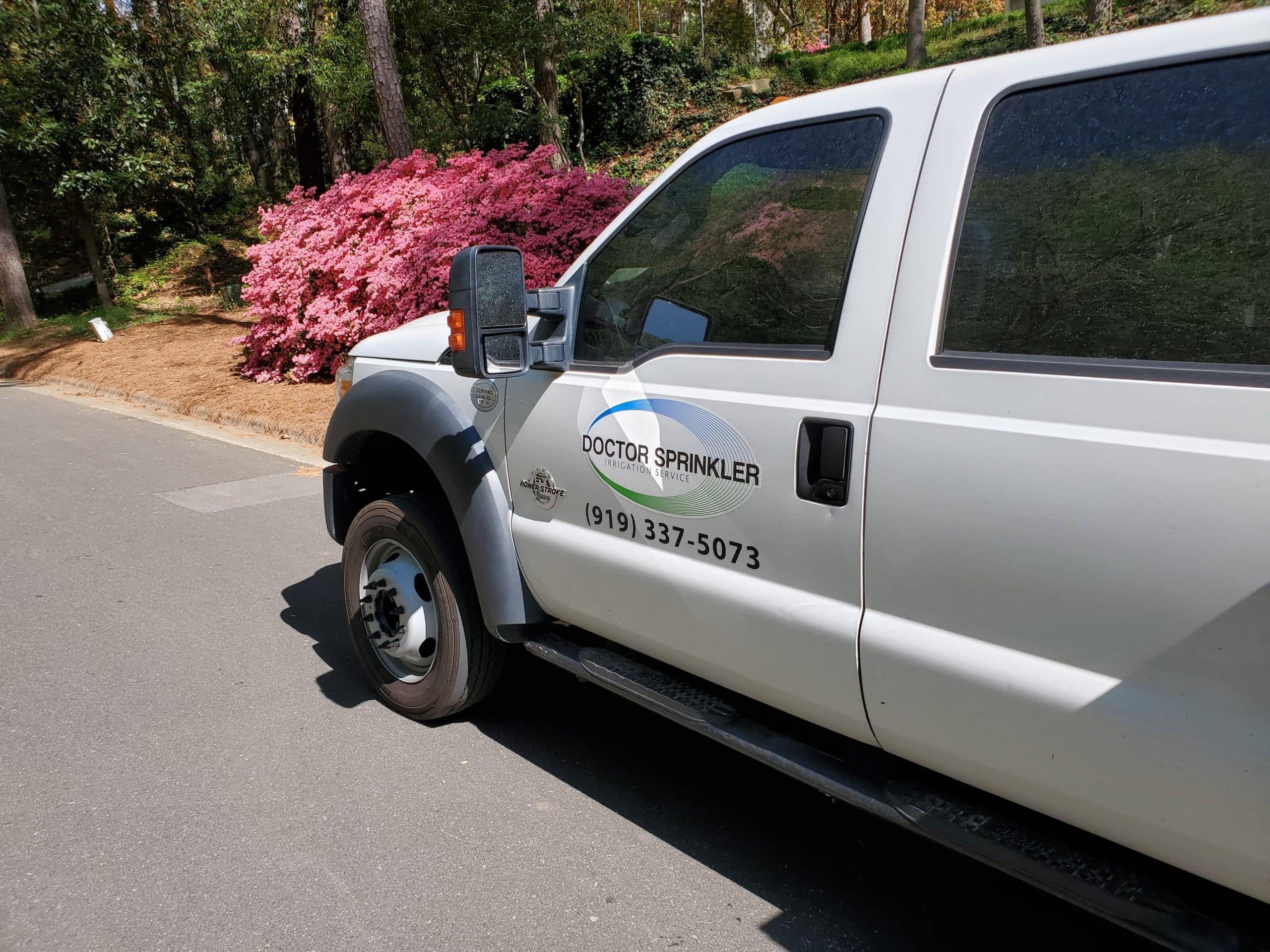 Doctor Sprinkler Truck at Job Doctor Sprinkler